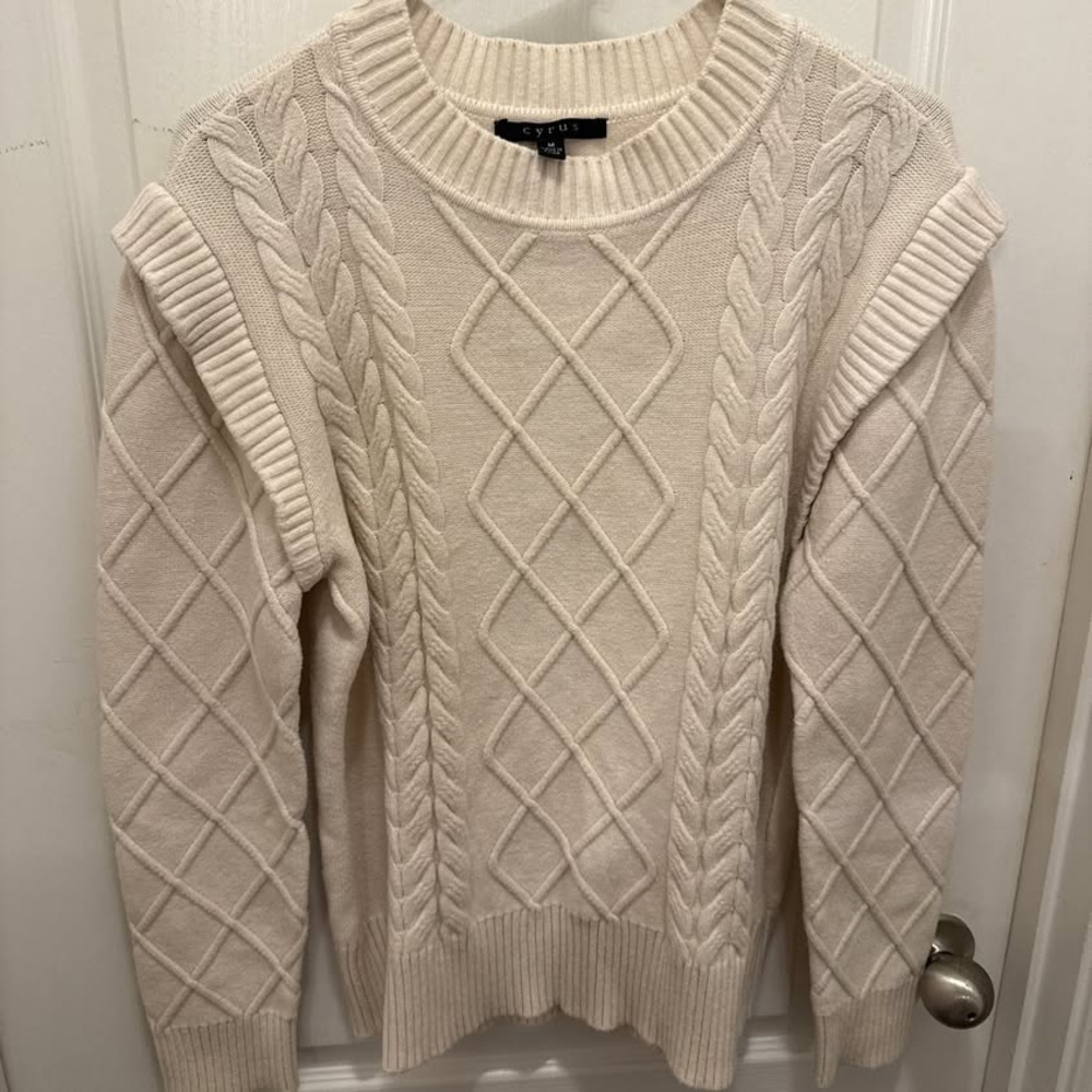 Cyrus, Cable Knit Sweater, Size M